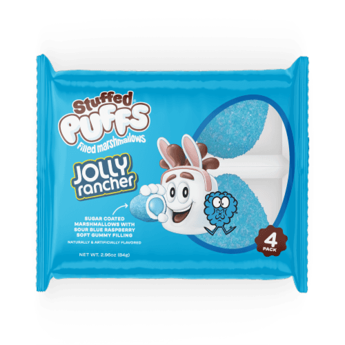 Stuffed Puffs Sour Blue Raspberry Easter Eggs Filled Marshmallows