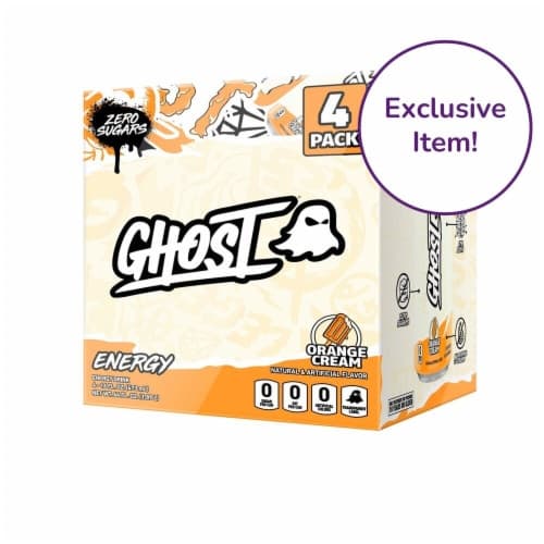 Ghost Zero Sugar Orange Cream Energy Drink Multipack