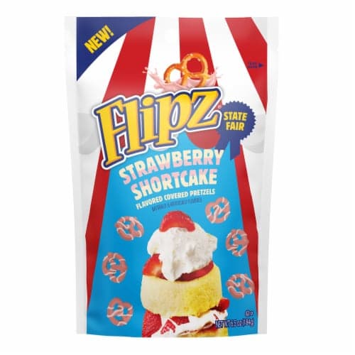 Flipz State Fair Strawberry Shortcake Flavored Colored Pretzels