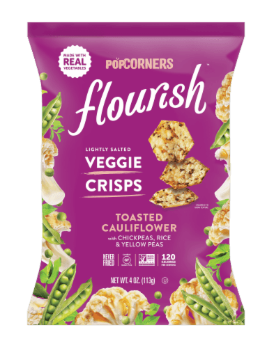 Popcorners Flourish Toasted Cauliflower Lightly Salted Veggie Crisps