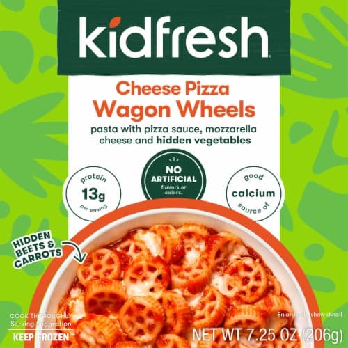 Kidfresh Cheese Pizza Wagon Wheels