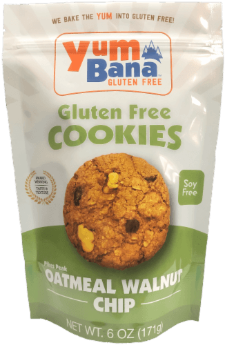 Yumbana Gluten Free Oatmeal Walnut Chocolate Chip Cookies