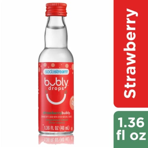 Sodastream Bubly Drops Unsweetened Natural Flavor Essence Strawberry Sparkling Water