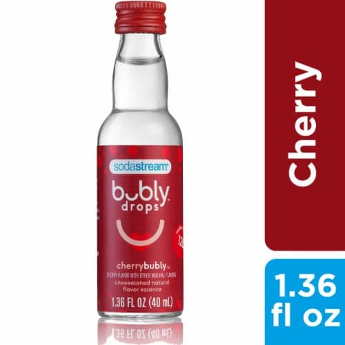 Sodastream Bubly Drops Cherry Unsweetened Natural Flavor Essence
