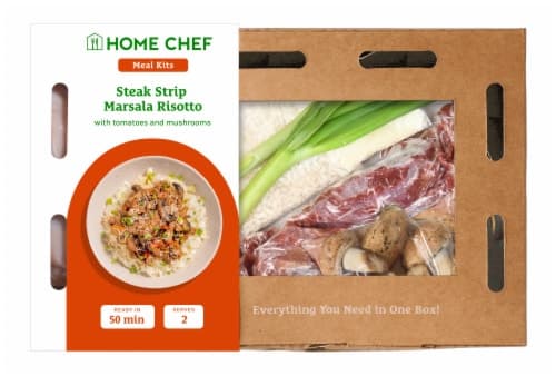 Home Chef Meal Kit Steak Strip Marsala Risotto With Parmesan Tomato And Mushrooms