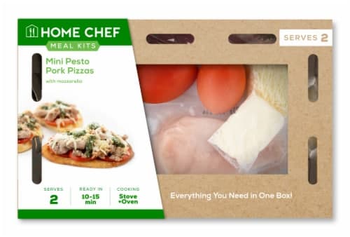Home Chef Meal Kit Mini Pesto Pork Pizzas With Mozzarella