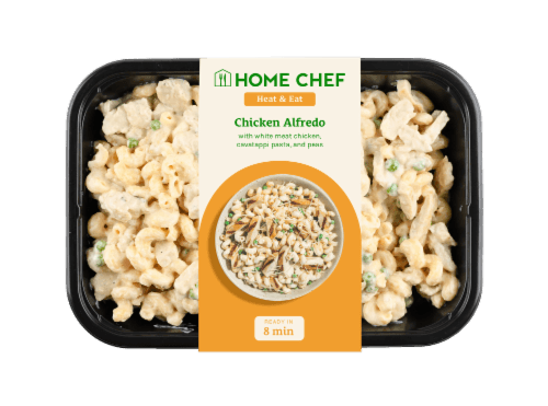 Home Chef Heat And Eat Family Chicken Alfredo With Cavatappi Pasta And Peas