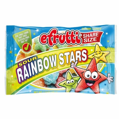 Efrutti Sour Rainbow Stars Gummi Candy Share Size