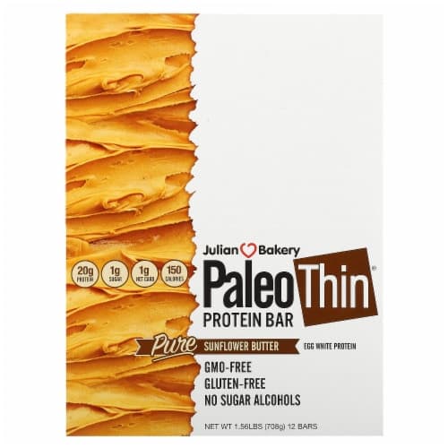 Julian Bakery Pure Sunflower Butter Paleo Egg White Protein Bar