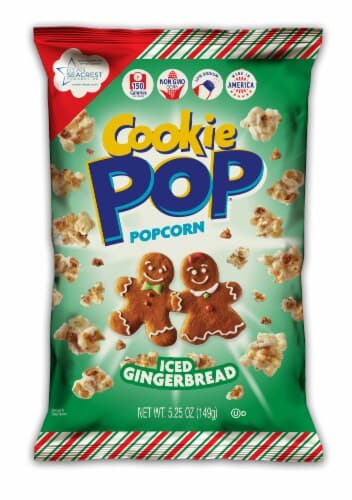 Cookie Pop Gingerbread And White Icing Popcorn