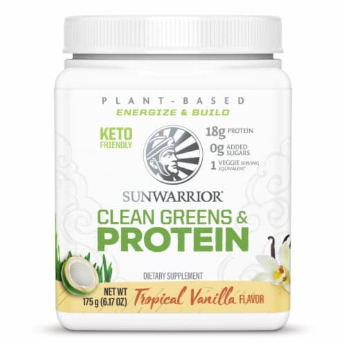 Sunwarrior Tropical Vanilla Clean Greens & Protein Supplement