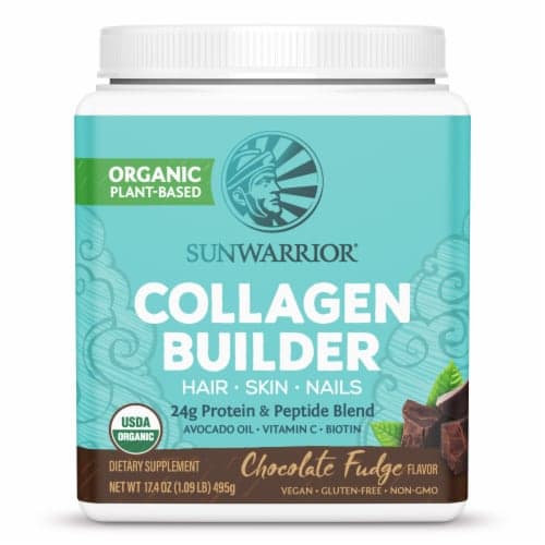 Sunwarrior Collagen Builder Chocolate Fudge Flavor Powder