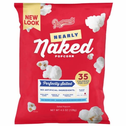 Popcornopolis Nearly Naked Salted Gourmet Popcorn