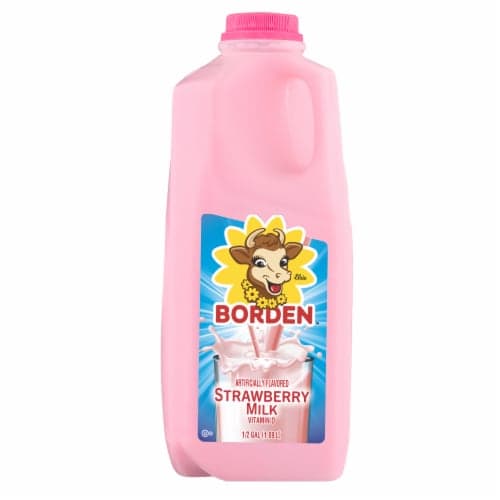 Borden Strawberry Whole Milk - Half Gallon