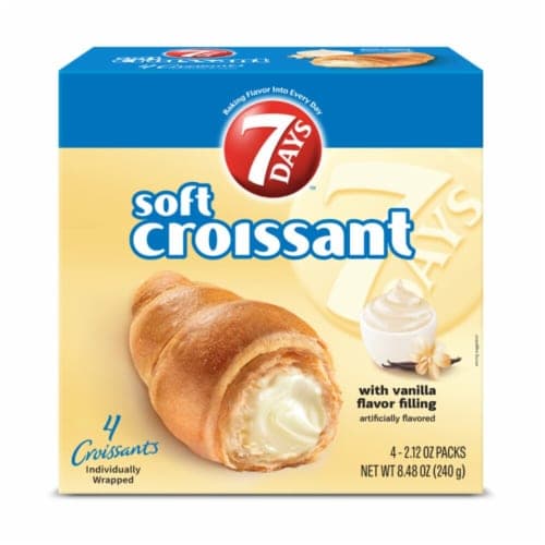 7 Days Soft Croissants With Vanilla Cream Filling