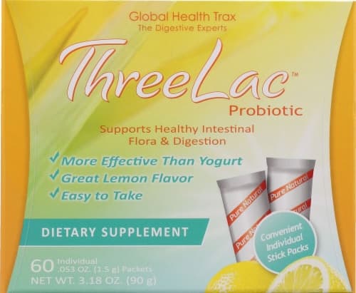 Global Health Trax  Threelac Probiotic   Lemon