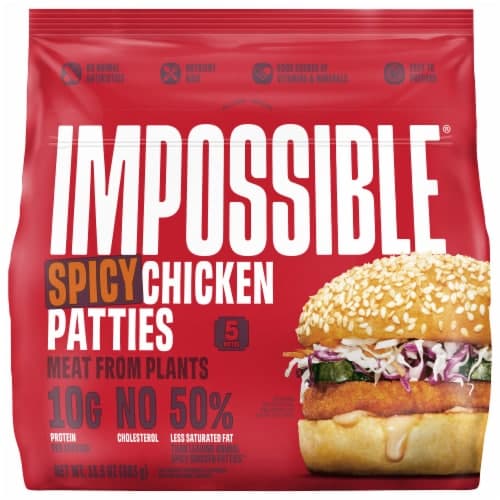 Impossible Chicken Patties Made From Plants Spicy