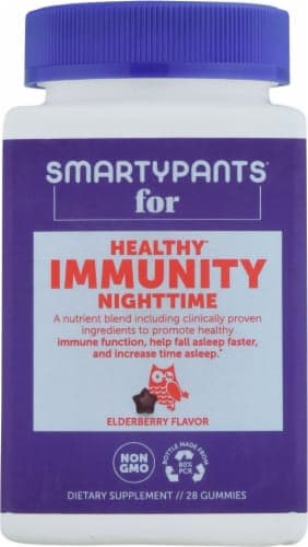 Smartypants For Healthy Immunity Nighttime Elderberry Gummies