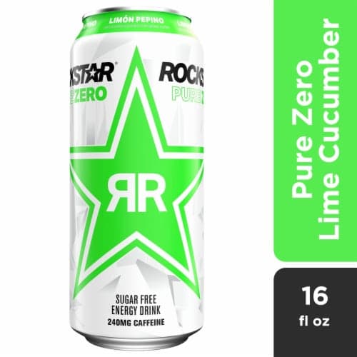 Rockstar Pure Zero Energy Drink Cucumber Lime