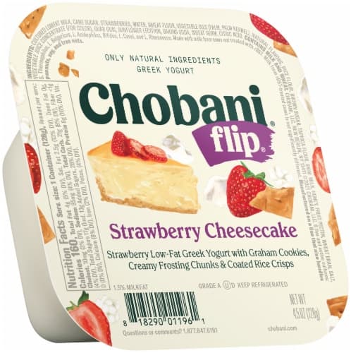 Chobani Flip Low-fat Greek Yogurt, Strawberry Cheesecake