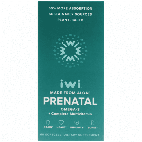 Iwi Algae-Based Prenatal Omega-3 + Complete Multivitamin