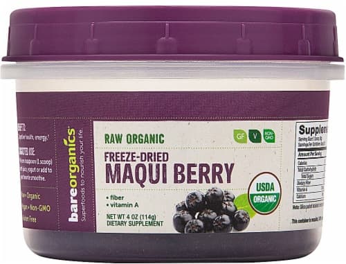 Bareorganics  Maqui Berry Powder Freeze-Dried Raw
