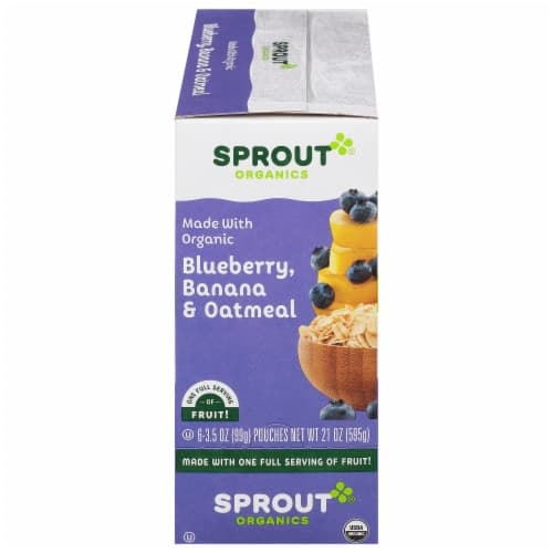 Sprout Organic Stage 2 Blueberry Banana Oatmeal Baby Food