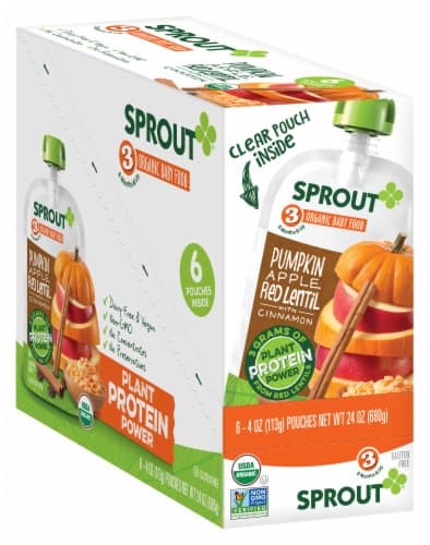 Sprout Organic Pumpkin Apple Red Lentil & Cinnamon Stage 3 Baby Food