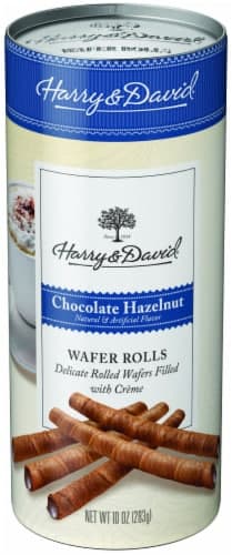 Harry & David Chocolate Hazelnut Wafer Rolls