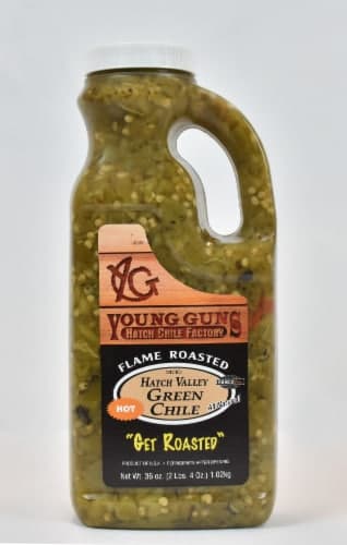 Young Guns Hatch Chile Factory Flame Roasted Hot Diced Green Chile Peppers