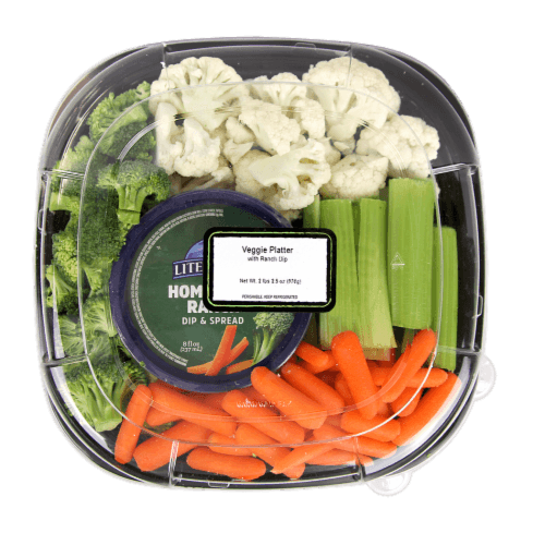 Fresh Kitchen Veggie Platter With Ranch Dip