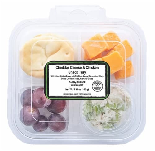 Fresh Cheddar Cheese & Chicken Snack Tray