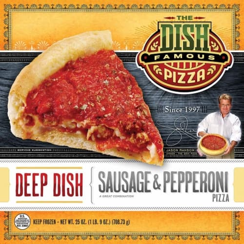 The Dish Deep Dish Sausage & Pepperoni  Pizza
