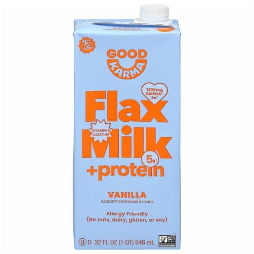 Good Karma Flaxmilk Omega 3 + Protein Lightly Sweetened Vanilla Carton