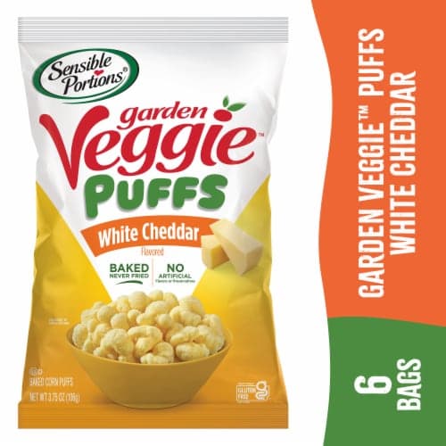 Sensible Portions Garden Veggie White Cheddar Corn Puffs