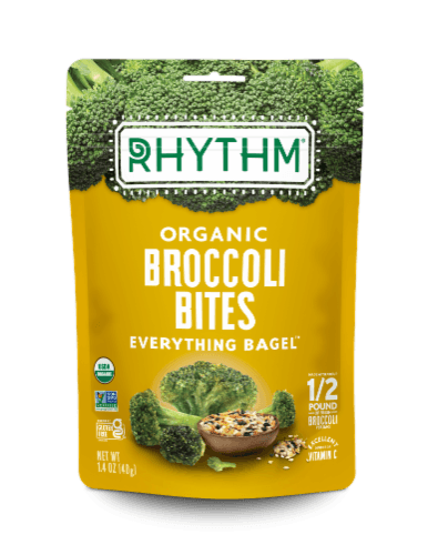 Rhythm Organic Broccoli Bites, Everything Bagel