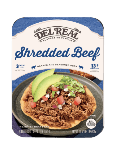 Del Real Foods Beef Shredded Carne Deshebrada