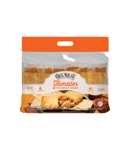 Del Real Foods Chicken And Cheese Tamales