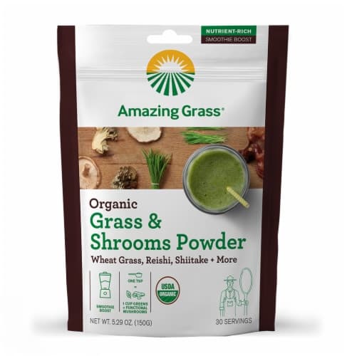 Amazing Grass Organic Grass & Shrooms Powder