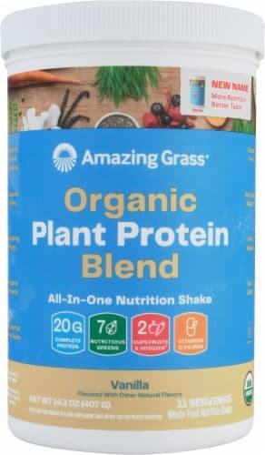 Amazing Grass Organic Plant Protein Blend: Vegan Pure Vanilla Protein Powder