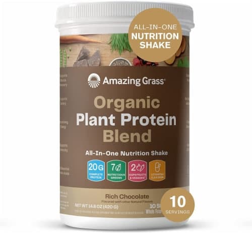 Amazing Grass Organic Plant Protein Blend: Vegan Rich Chocolate Protein Powder
