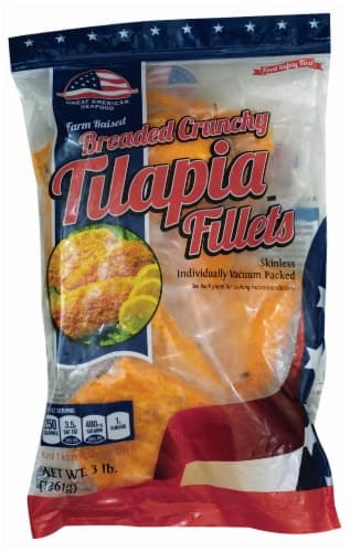 Great American Seafood Breaded Crunchy Tilapia Fillets