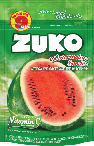 Zuko Sweetened Watermelon Drink Mix Family