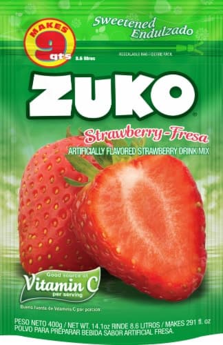 Zuko Sweetened Strawberry Drink Mix Family
