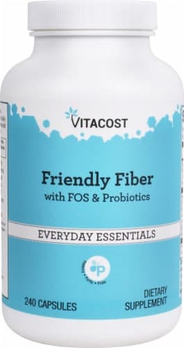 Vitacost Friendly Fiber With Fos & Probiotics Everyday Essentials Capsules
