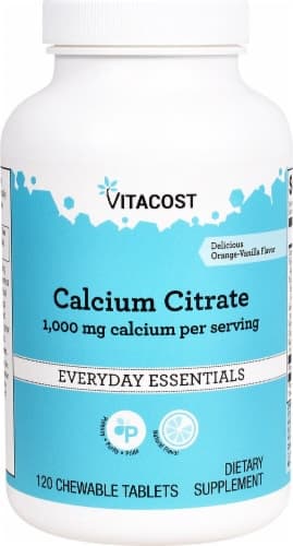 Vitacost Orange Vanilla Flavored Calcium Citrate Chewable