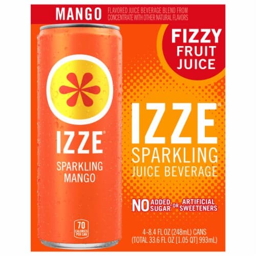Izze Sparkling Mango Flavored Juice Beverage - Oz Cans