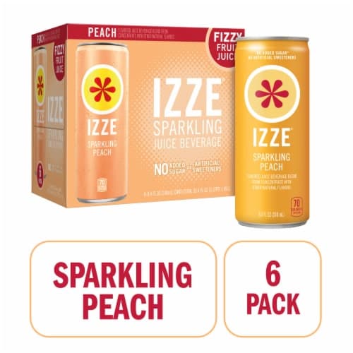 Izze Sparkling Juice Beverage Blend Peach