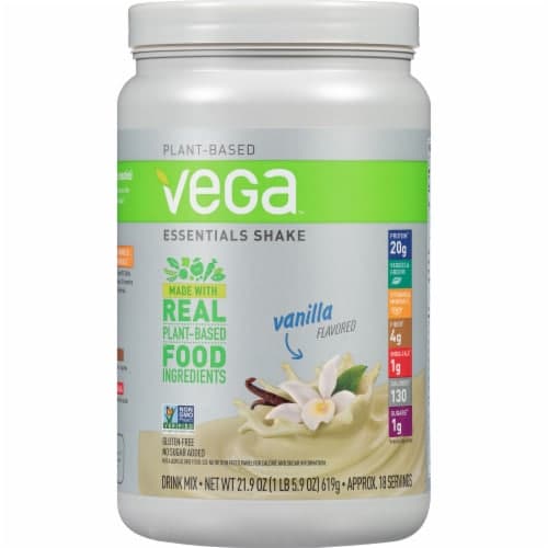 Vega Essentials Shake Plant-Based Vanilla Protein Powder Drink Mix