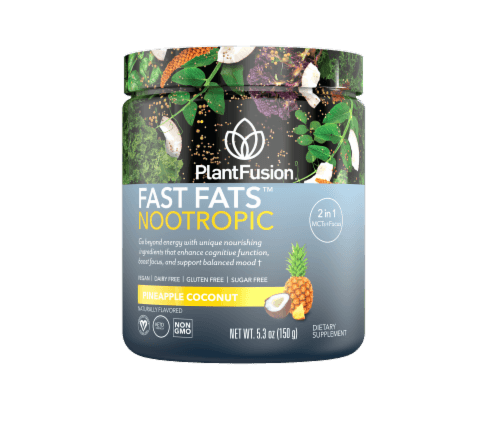 Plantfusion Fast Fats Nootropic Pineapple Coconut Flavor Dietary Supplement